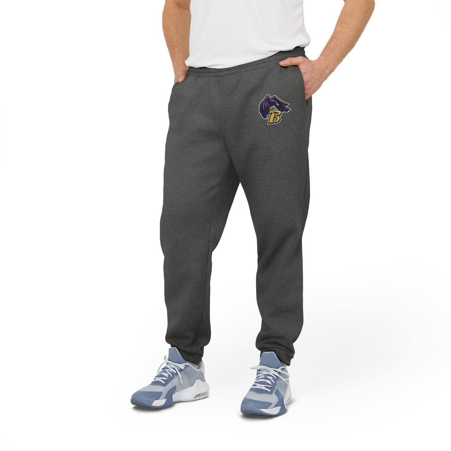 NFL Football Fleece  Adidas Joggers - Baltimore Ravens Design